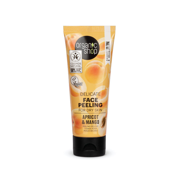 Peeling delicato viso per per pelli secche Albicocca e Mango, 75 ml