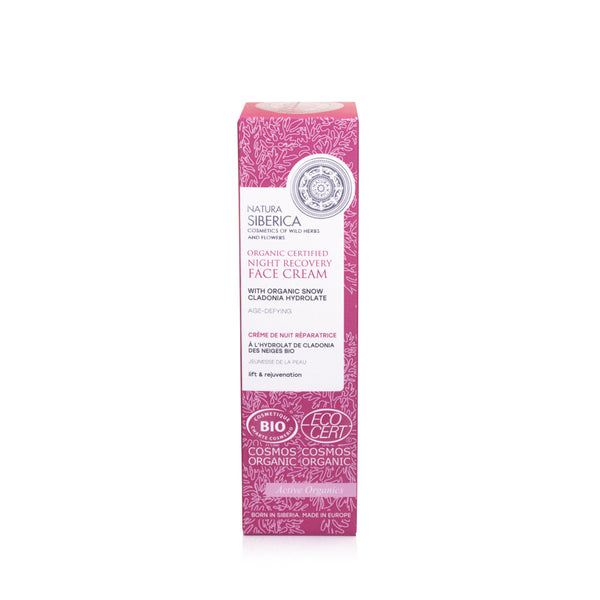 Crema viso ripristinante notte anti età con idrolato di cladonia, 50 ml