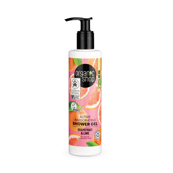 ORGANIC SHOP gel doccia rinvigorente attivo pompelmo e lime, 280 ml