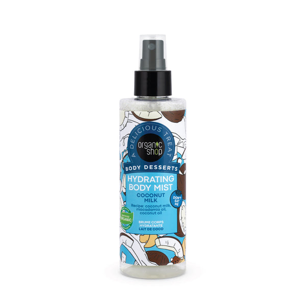 ORGANIC SHOP Body Desserts spray corpo idratante latte di cocco, 200 ml