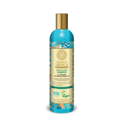 Shampoo per tutti i tipi di capelli con idrolato biologico di olivello spinoso, 400 ml