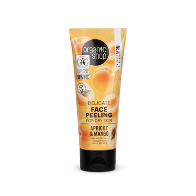 Peeling delicato viso per per pelli secche Albicocca e Mango, 75 ml