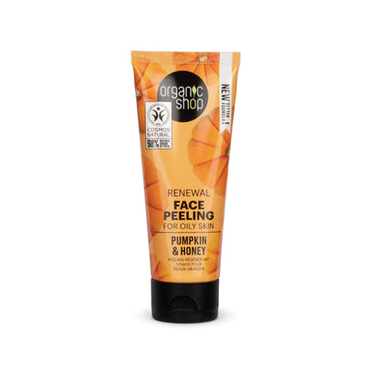 Peeling rigenerante viso per pelle grassa Zucca e Miele, 75 ml