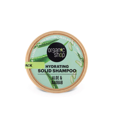 Shampoo solido idratante Aloe e Baobab, 60 g