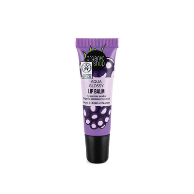 Balsamo labbra Aqua Glossy. Acido Ialuronicoed Estratto di Mora, 10 ml