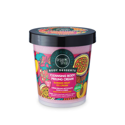 ORGANIC SHOP Body Desserts crema esfoliante gelato ai frutti estivi, 450 ml