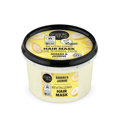ORGANIC SHOP maschera rivItalizzante per capelli normali banana e gelsomino, 250 ml