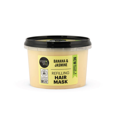 ORGANIC SHOP maschera rivItalizzante per capelli normali banana e gelsomino, 250 ml