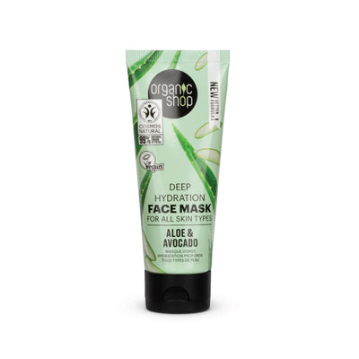 ORGANIC SHOP Deep maschera idratante per tutte le pelli avocado e aloe, 75 ml